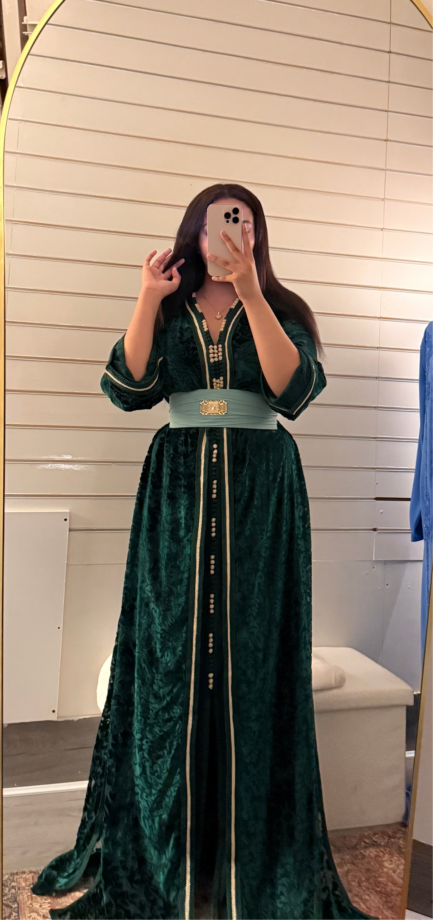 Green Amira Kaftan Rental