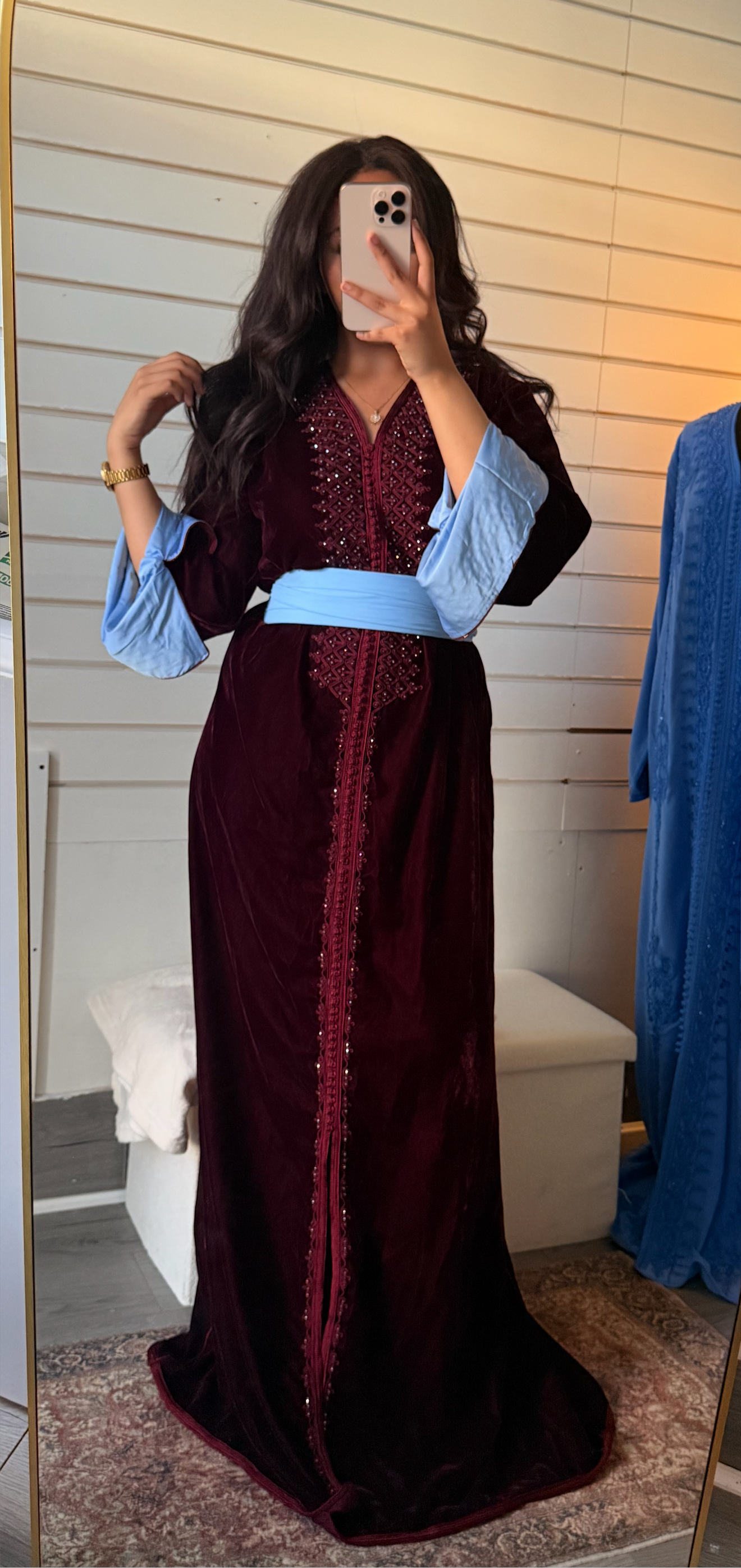 Burgundy Velvet Kaftan Rental
