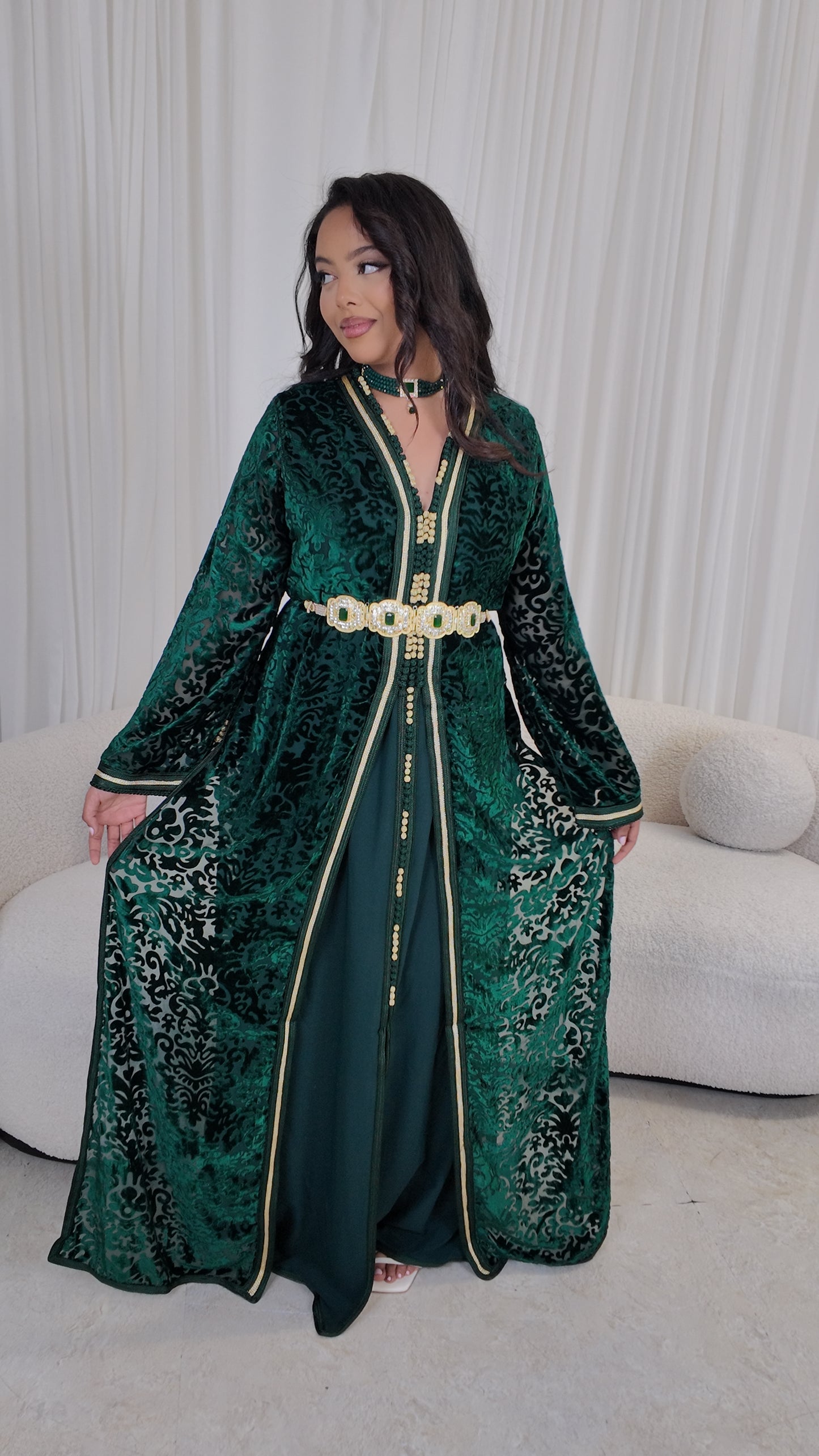 Green Amira Kaftan Rental
