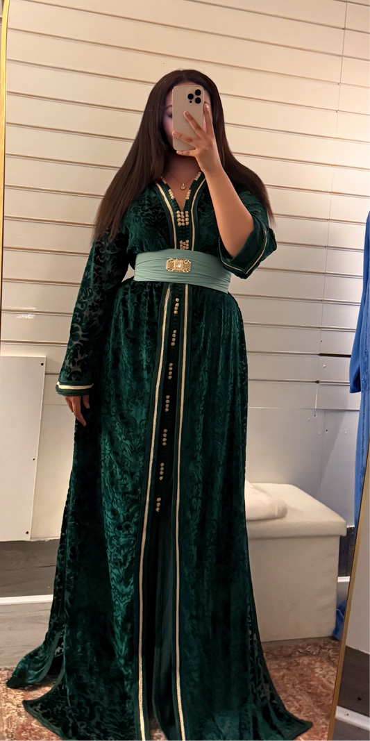 Green Amira Kaftan Rental